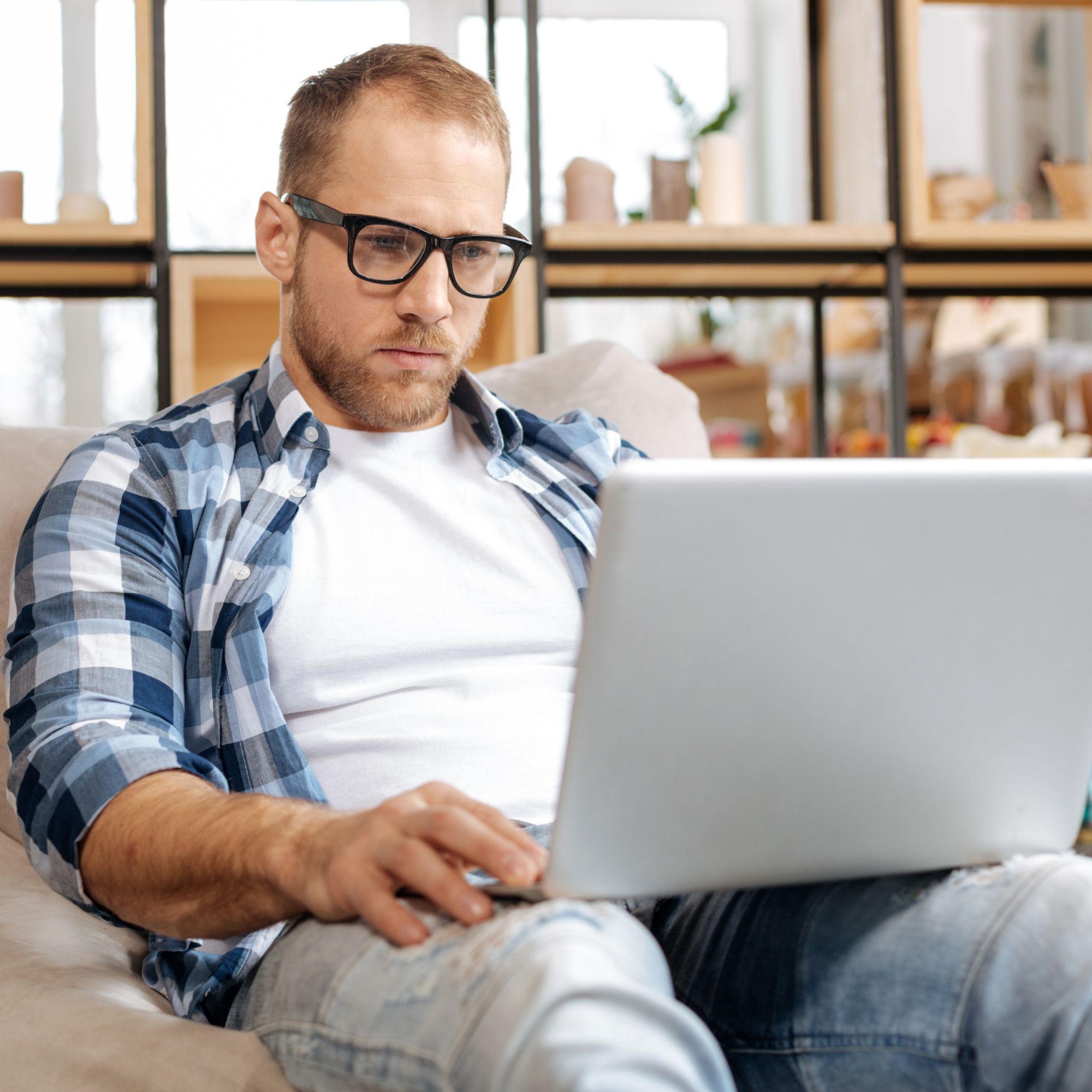integrated self man on laptop