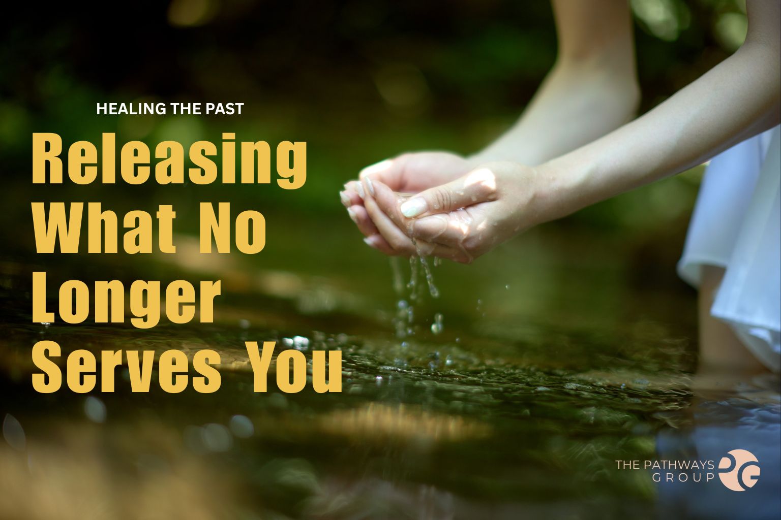 release hands picking up water